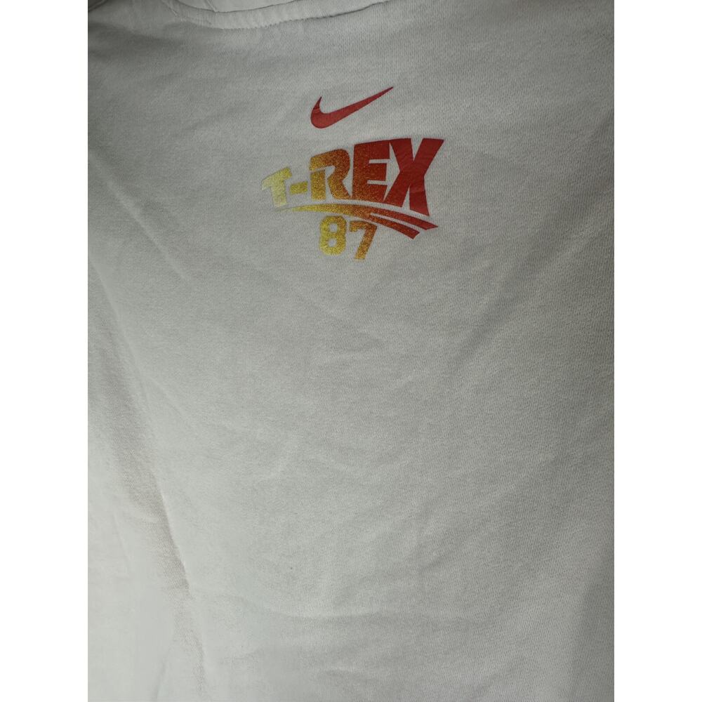 Nike Travis Kelce T-Rex Sweatshirt Hoodie KC Kansas City Chiefs 87 White Medium - Picture 9 of 12
